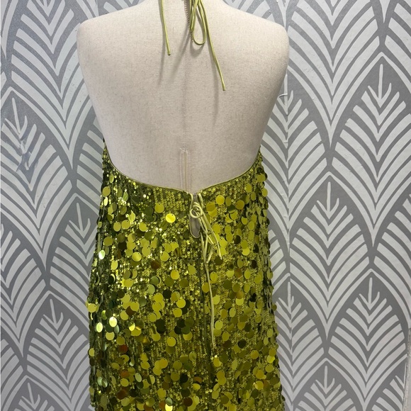 Princess Polly Sparkling Sequin Mini Dress in Green - Picture 4 of 8